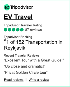 Tripadvisor rating, number 1 transport service in Reykjavik - Best transport service in Iceland - Top 10 private tours in Iceland - 